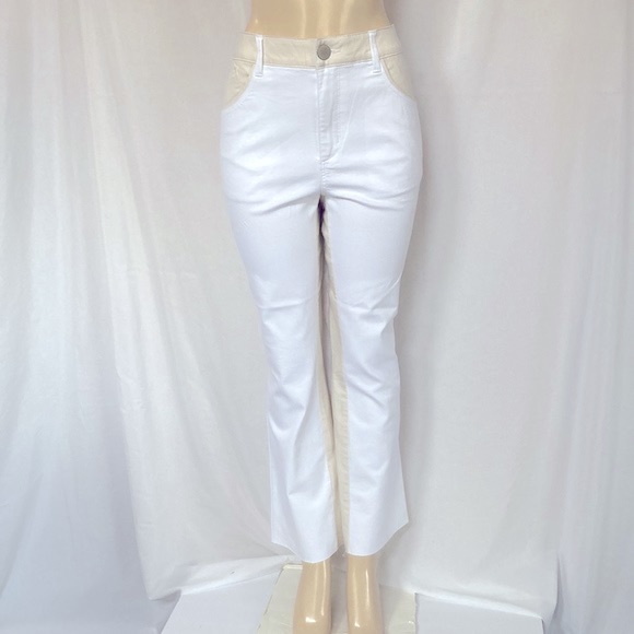 SALE - DEMOCRACY Jeans Women’s Tummy Control Size 18W Two-Tone Bootcut NWOT - Picture 2 of 9